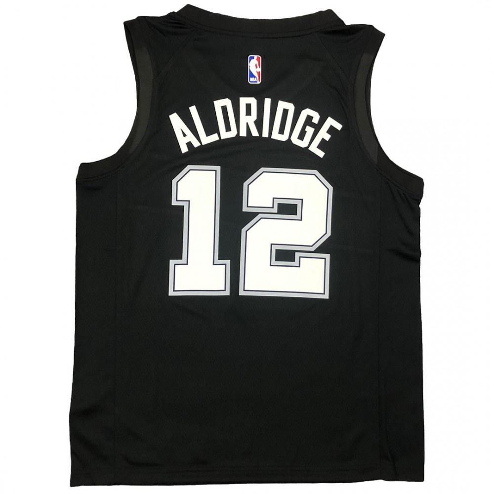 Men's San Antonio Spurs Lamarcus Aldridge #12 Black 20/21 Swingman Jersey - City Edition-Pro Kit Vault | Brand New 26/27 Sports Jerseys